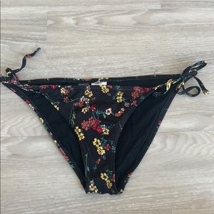 Vintage floral Bikini bottom side tie